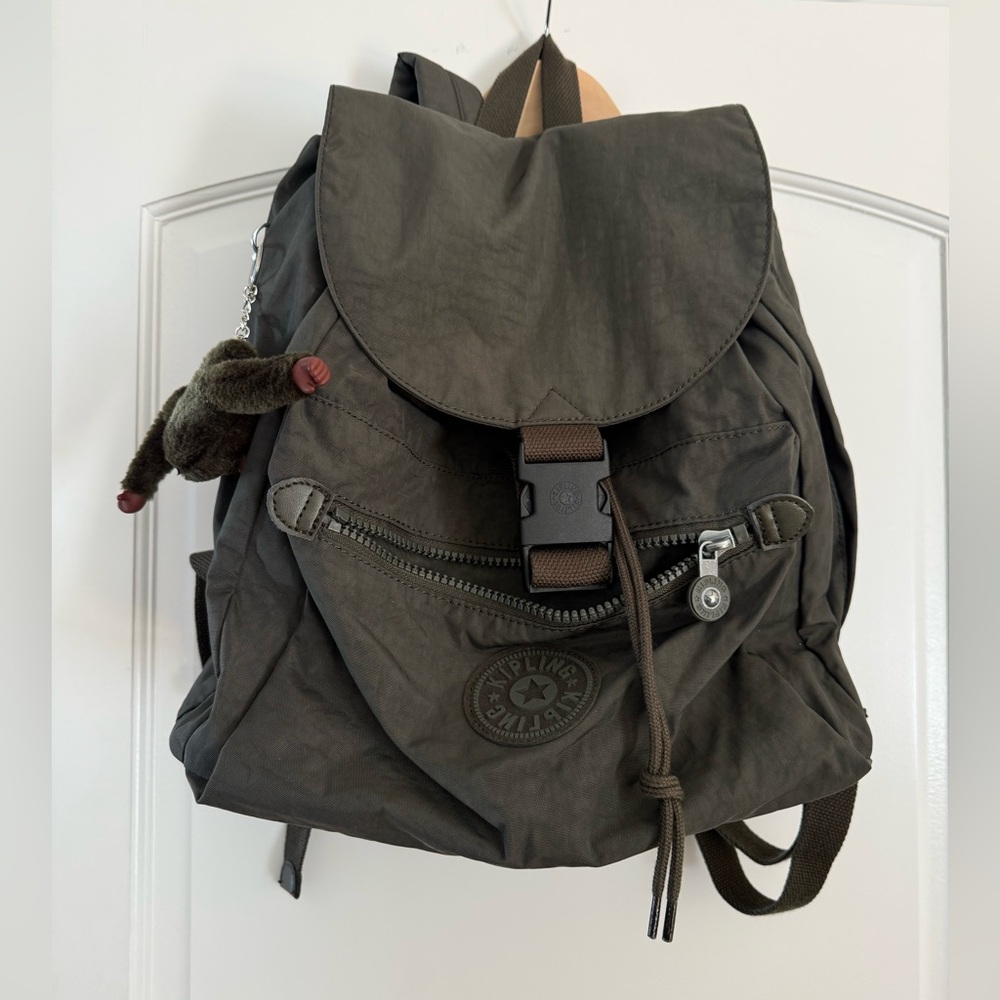 Kipling Olive Green City Backpack